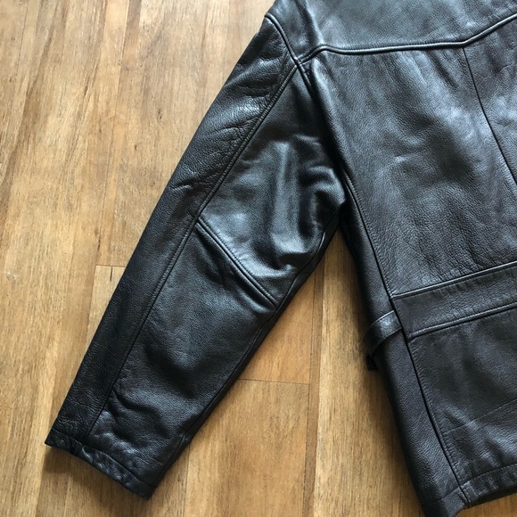 Black Leather Jacket w/ Thinsulate Lining - Picture 8 of 8
